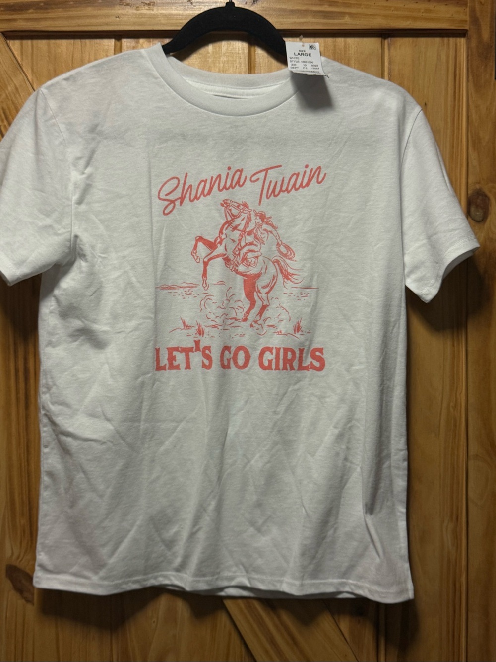 Shania Twain Girls' Graphic Tee - White with Pink Print